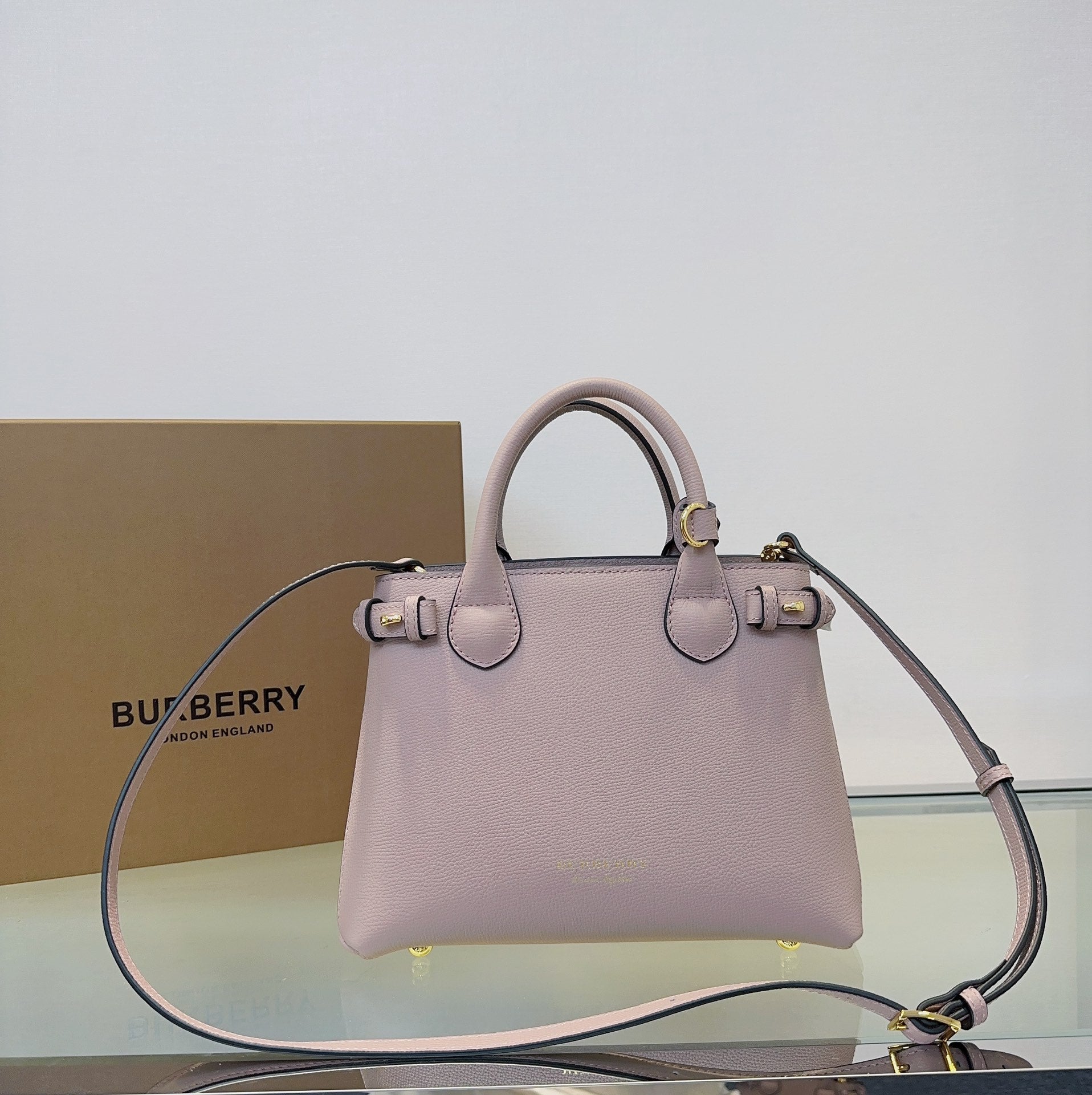 Burberry Banner Small Tote Bag - Lilac & House Check
