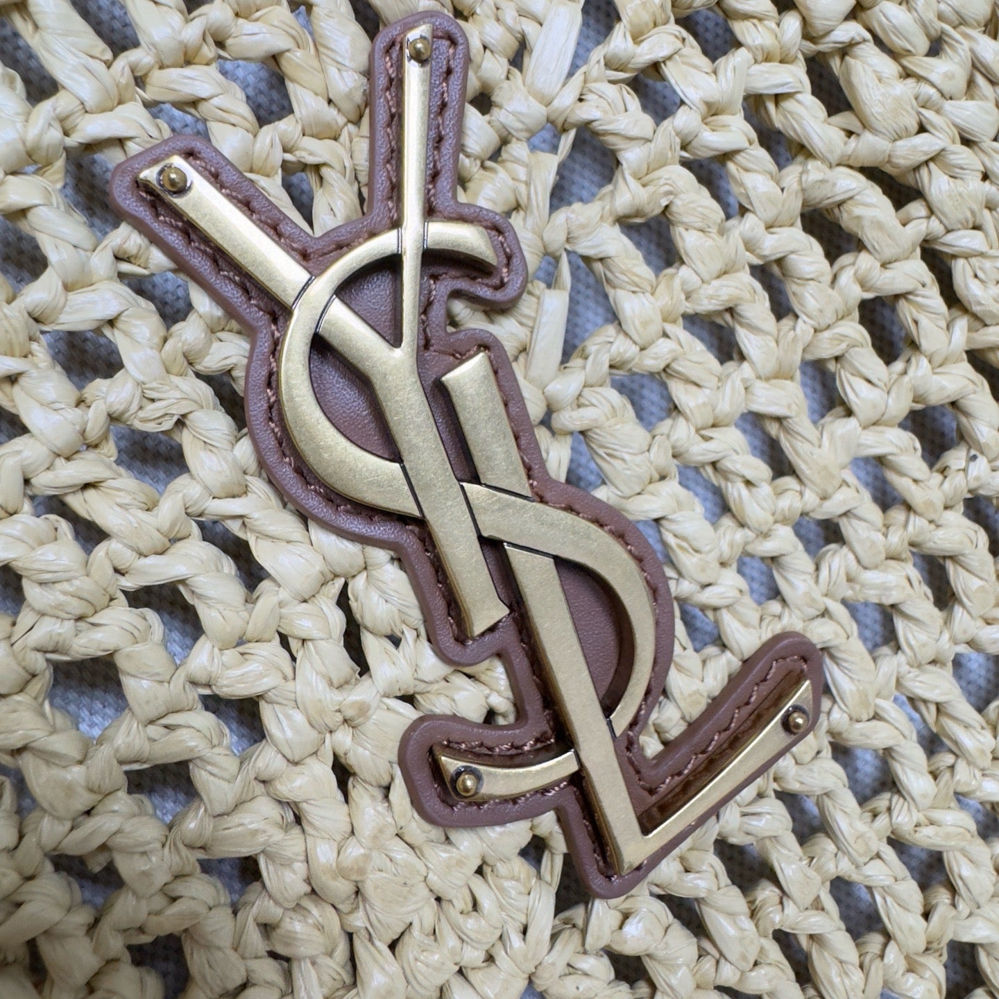 Saint Laurent JAMIE Shopping Bag in Raffia - Natural