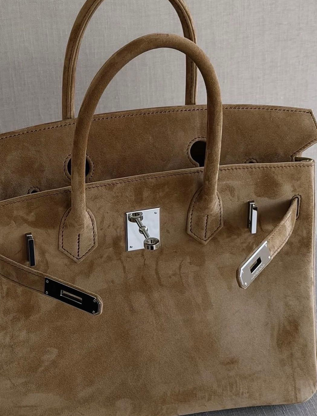 Hermes Birkin 35 Doblis Taupe Suede