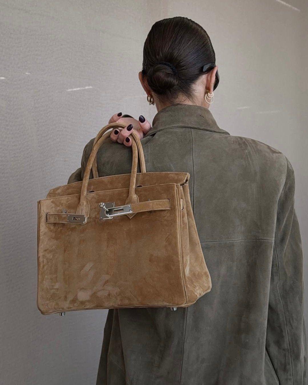 Hermes Birkin 35 Doblis Taupe Suede