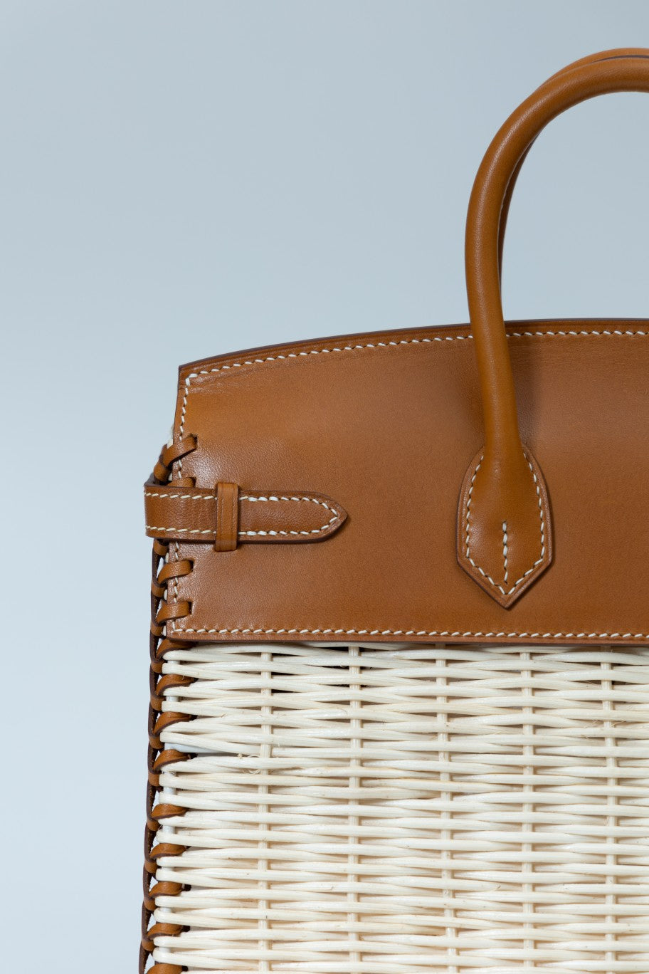 Hermès Picnic Birkin 25 Natural Wicker Barenia Leather Palladium Hardware