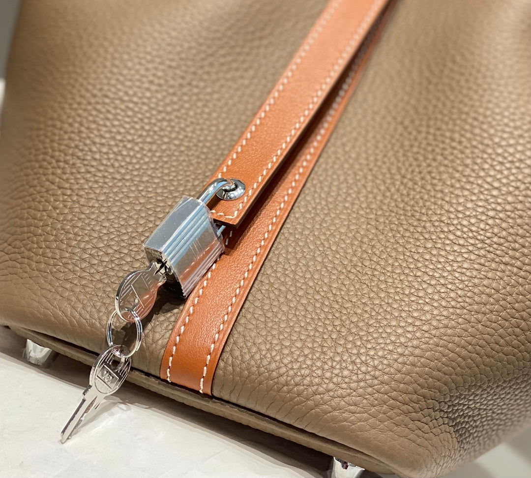 Hermes Picotin 18 Etoupe Orange