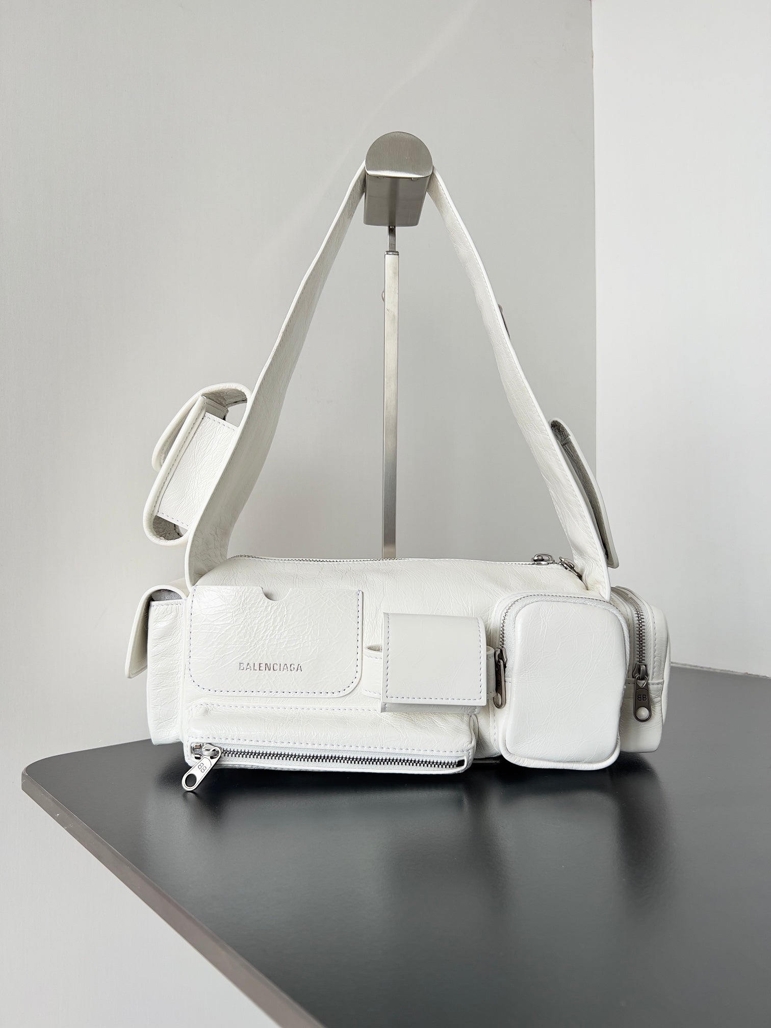 Balenciaga Army Multi-Pocket Messenger White