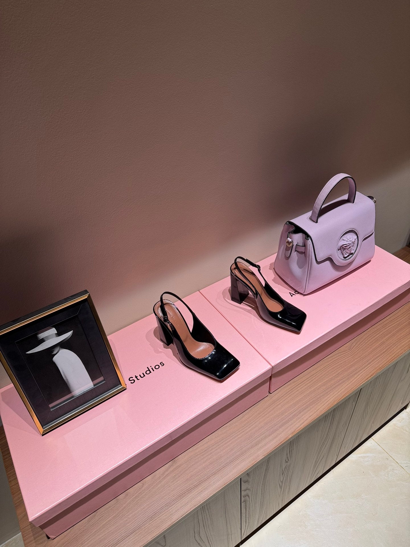 Black Patent Leather Slingback Heels