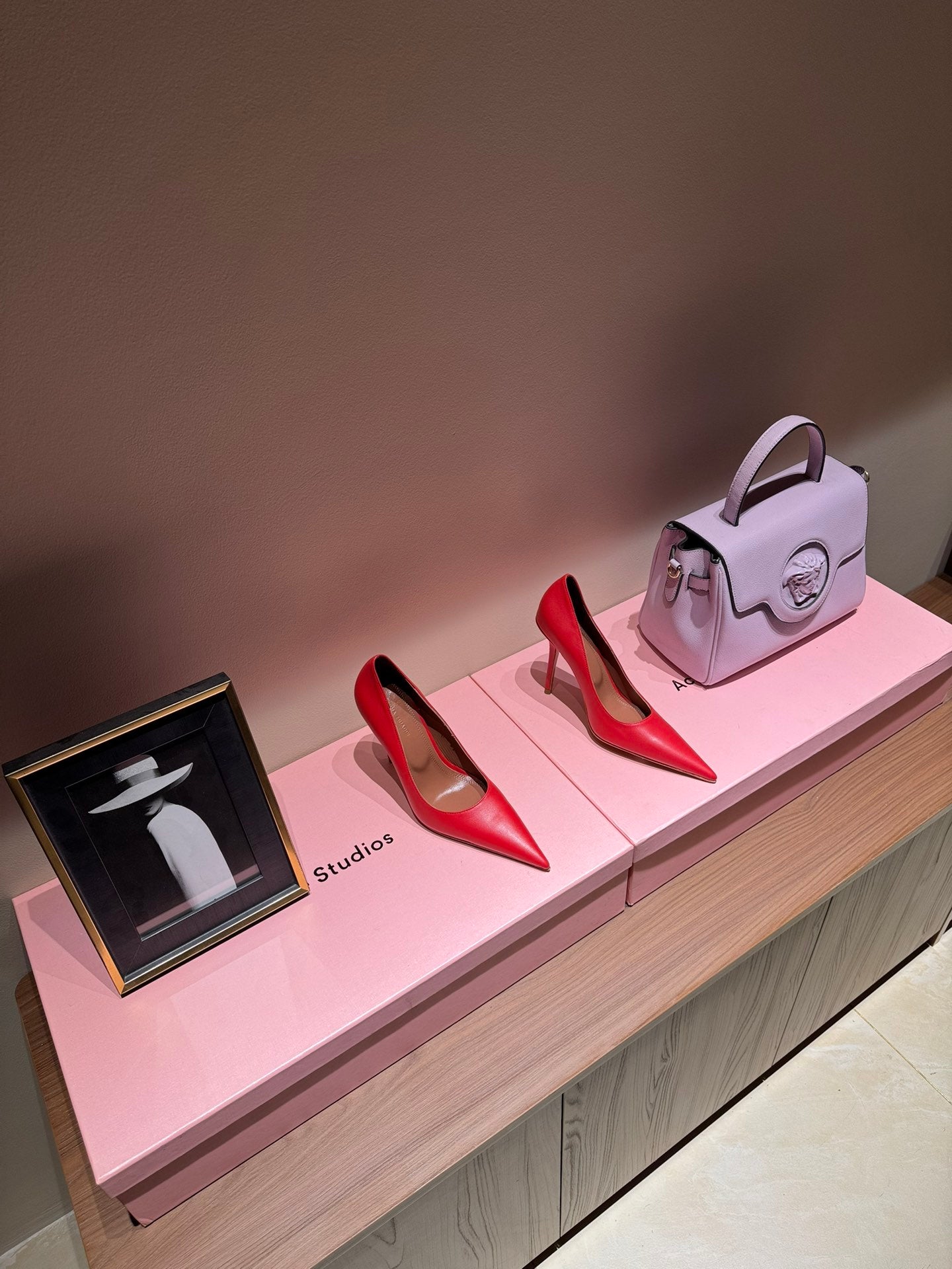 Coral Red Leather Pointed Toe Pumps